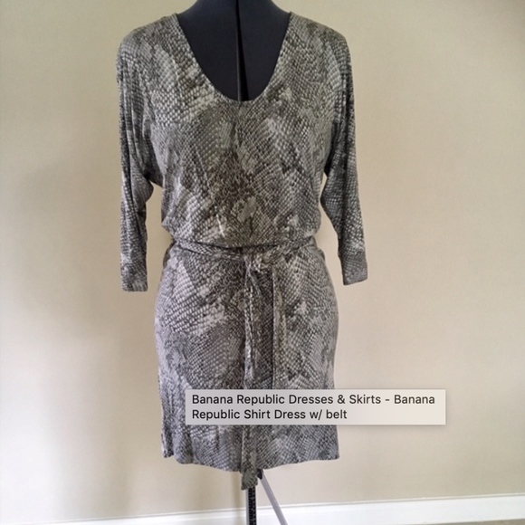 Banana Republic Shirt Dress w/ belt - Picture 1 of 4